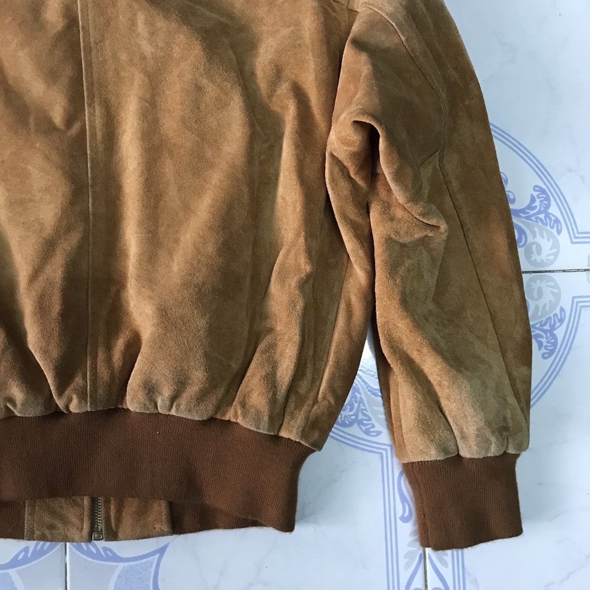 Leather Vtg Sun Faded Mark Kurtis Cow Leather Jacket Size US M / EU 48-50 / 2 - 8 Thumbnail