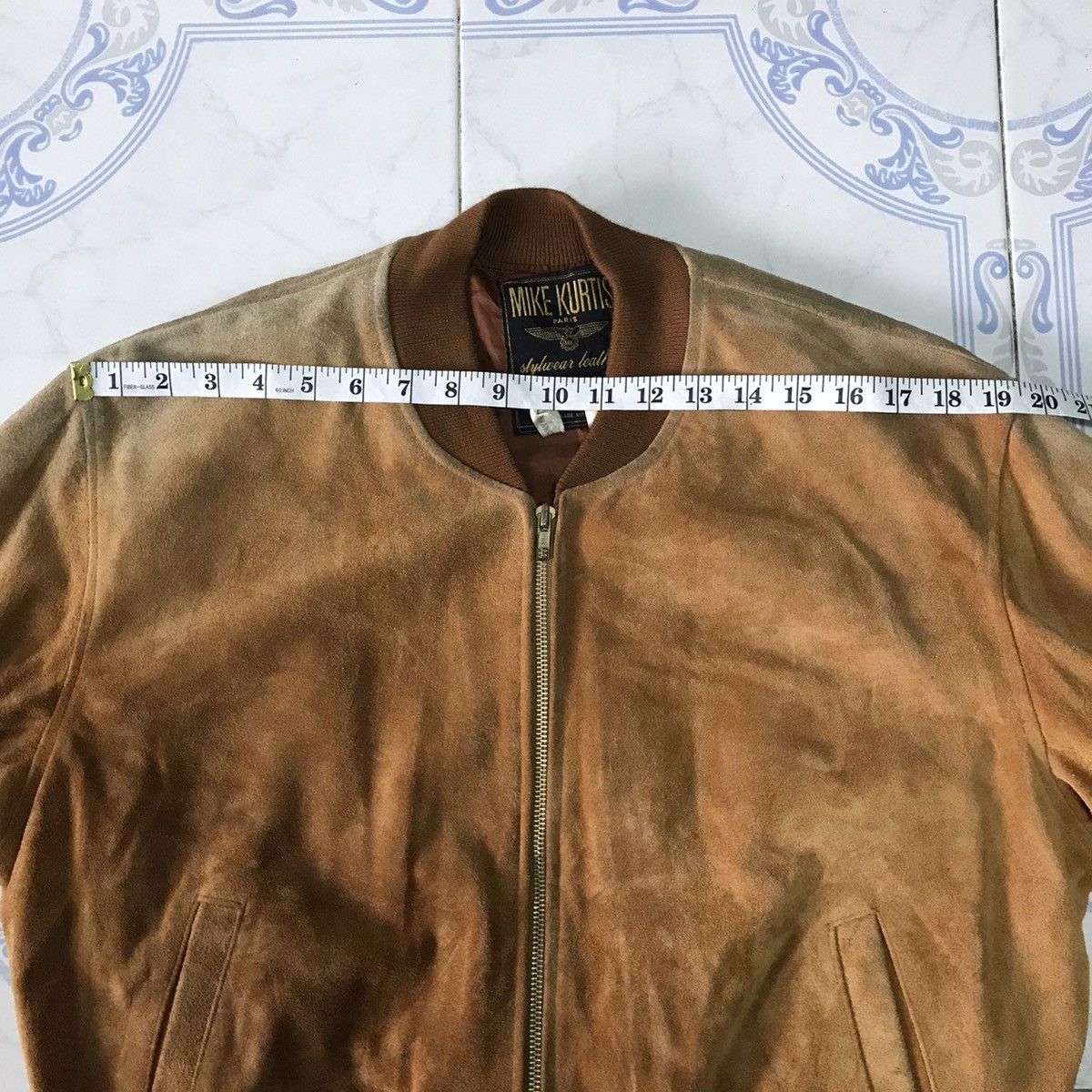Leather Vtg Sun Faded Mark Kurtis Cow Leather Jacket Size US M / EU 48-50 / 2 - 17 Thumbnail