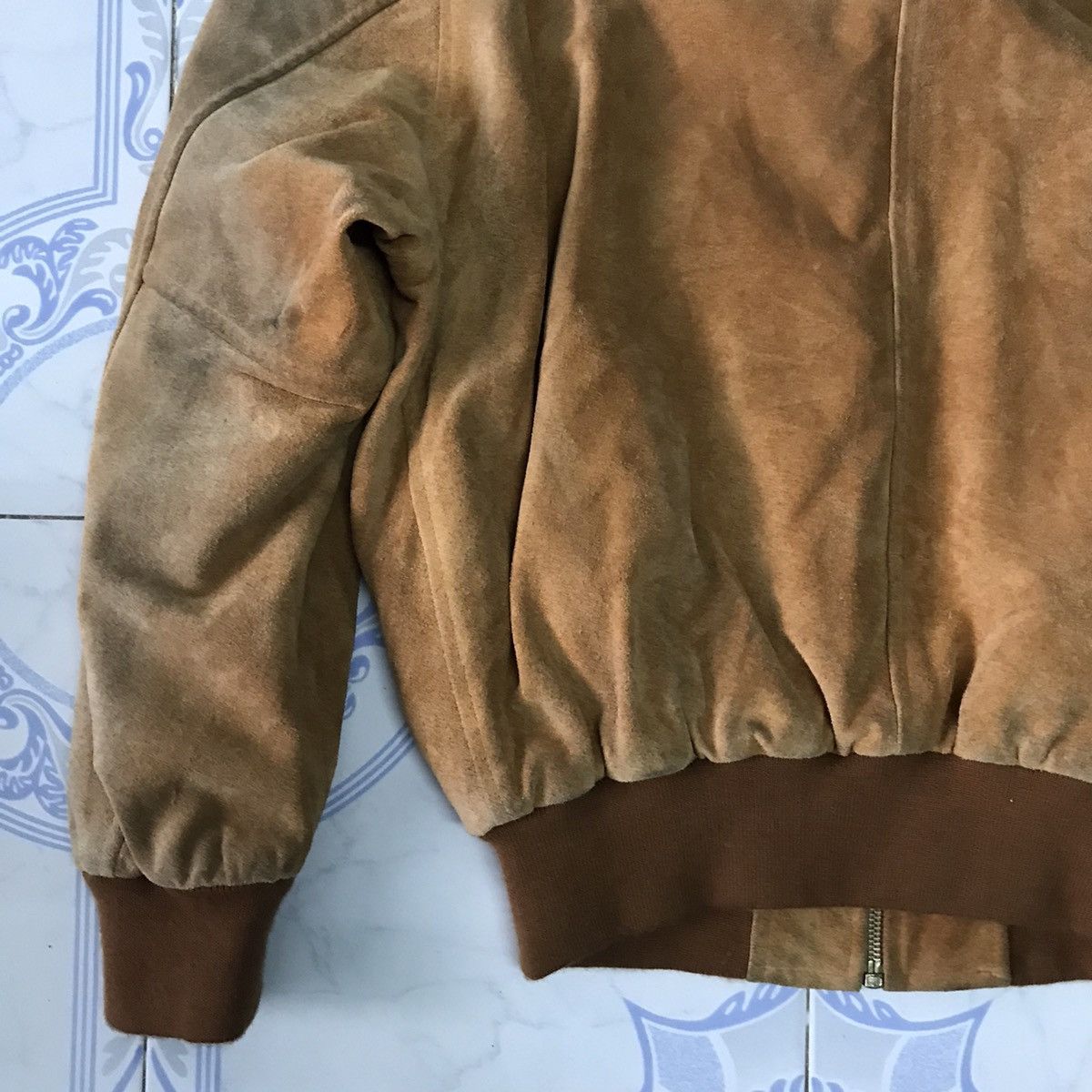 Leather Vtg Sun Faded Mark Kurtis Cow Leather Jacket Size US M / EU 48-50 / 2 - 7 Thumbnail
