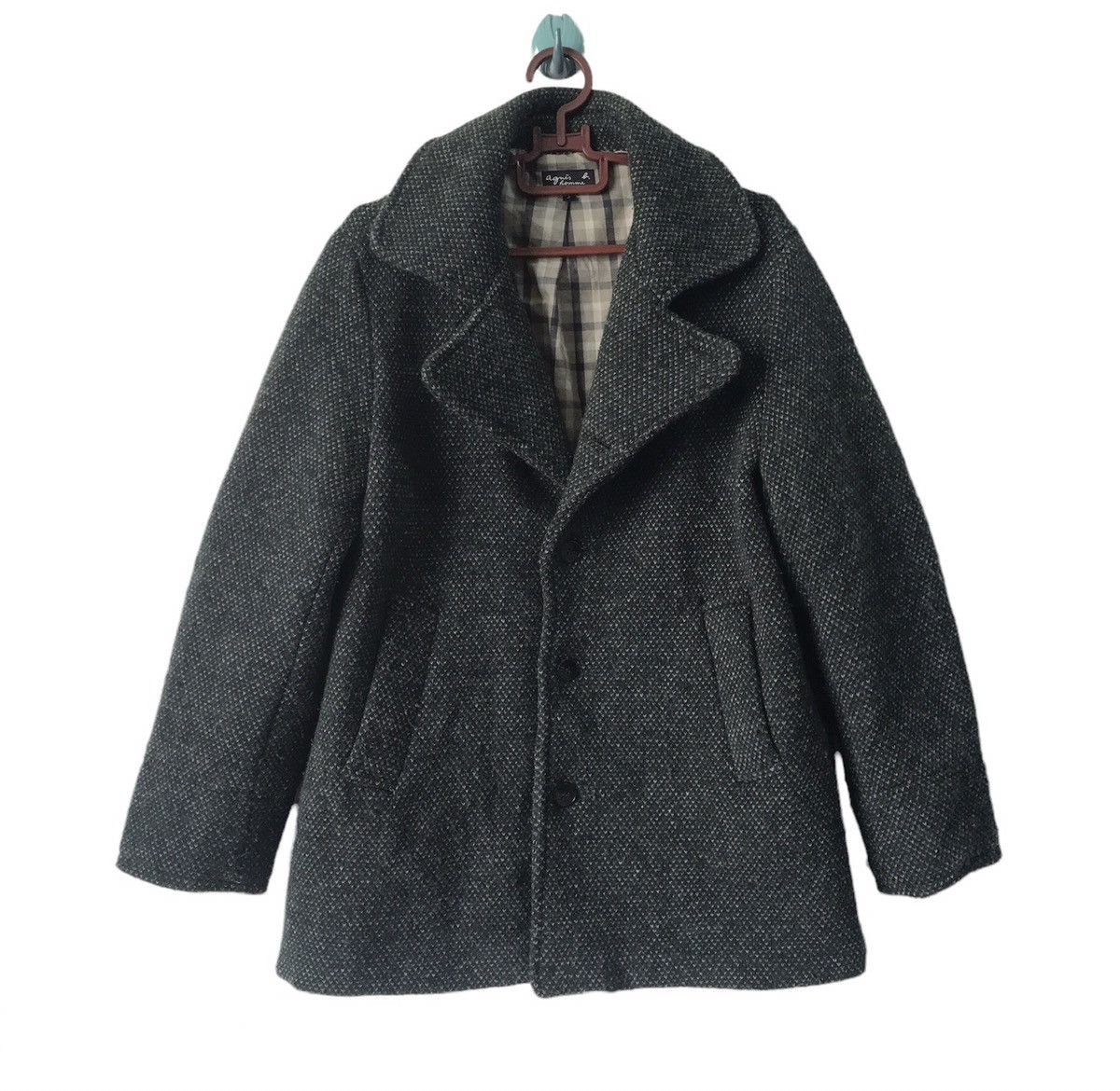 agnes b. 💥Double Collar Style Agnes B Homme Wool Coat Jacket Size US M / EU 48-50 / 2 - 5 Thumbnail