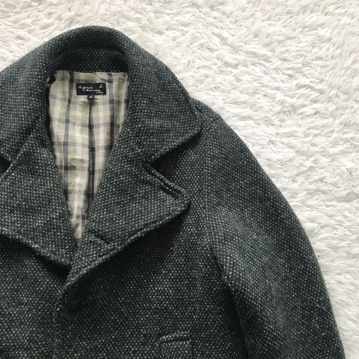 agnes b. 💥Double Collar Style Agnes B Homme Wool Coat Jacket Size US M / EU 48-50 / 2 - 9 Thumbnail