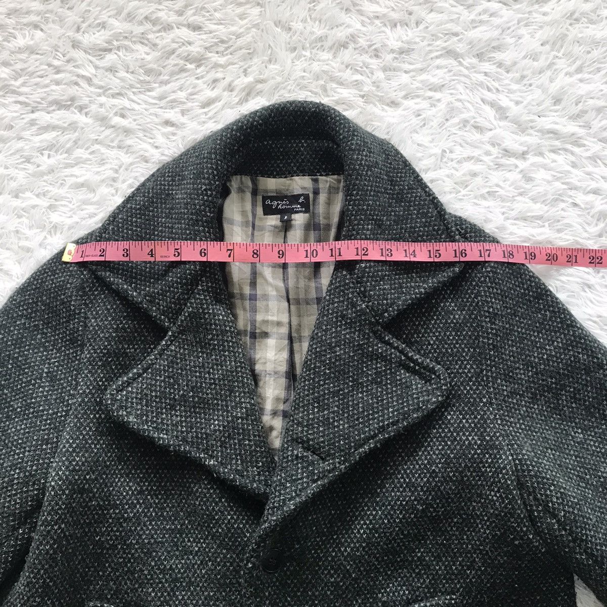 agnes b. 💥Double Collar Style Agnes B Homme Wool Coat Jacket Size US M / EU 48-50 / 2 - 18 Thumbnail