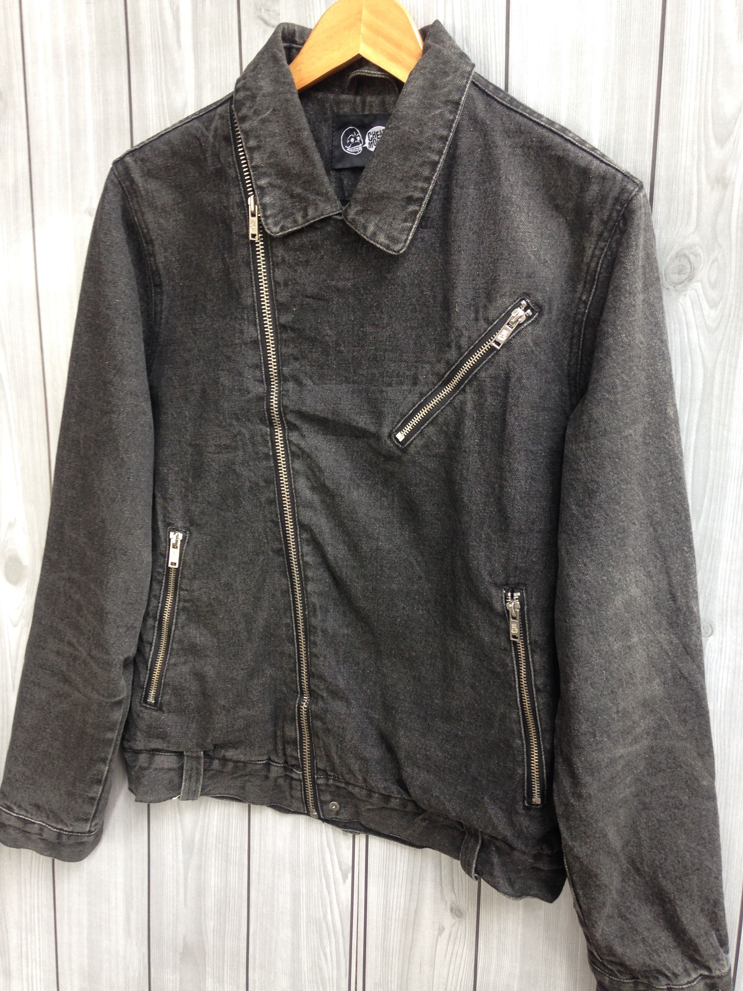 Cheap Monday Jeo Biker Jacket Denim Grey