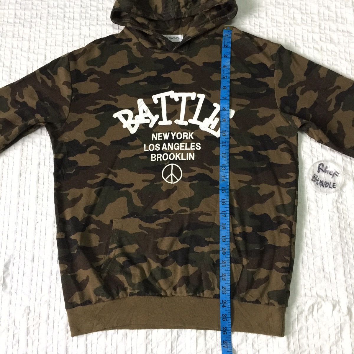 Japanese Brand Browny hoodie camouflage spellout Battle New York Size US M / EU 48-50 / 2 - 14 Thumbnail