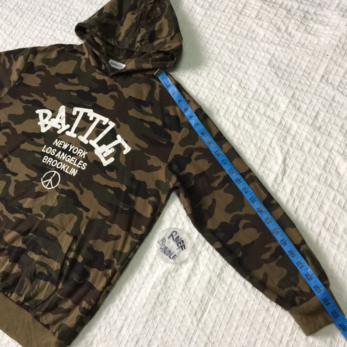Japanese Brand Browny hoodie camouflage spellout Battle New York Size US M / EU 48-50 / 2 - 15 Thumbnail