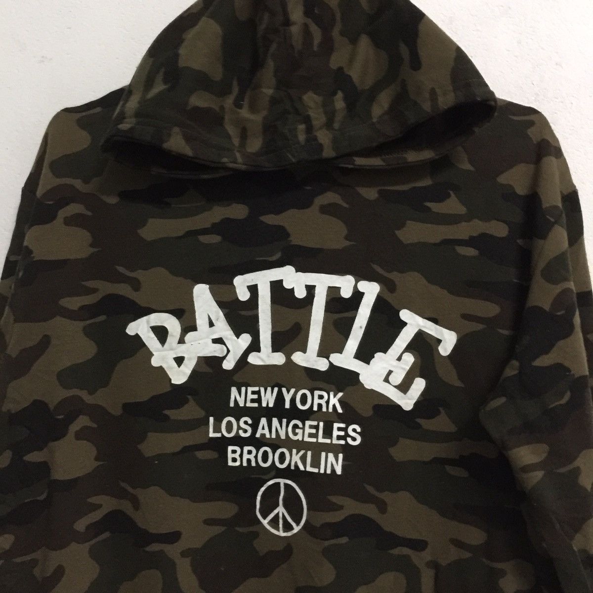 Japanese Brand Browny hoodie camouflage spellout Battle New York Size US M / EU 48-50 / 2 - 4 Thumbnail