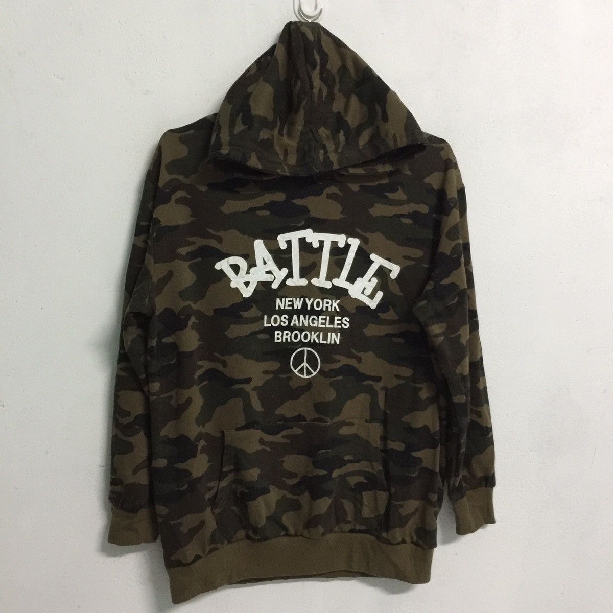 Japanese Brand Browny hoodie camouflage spellout Battle New York Size US M / EU 48-50 / 2 - 3 Thumbnail
