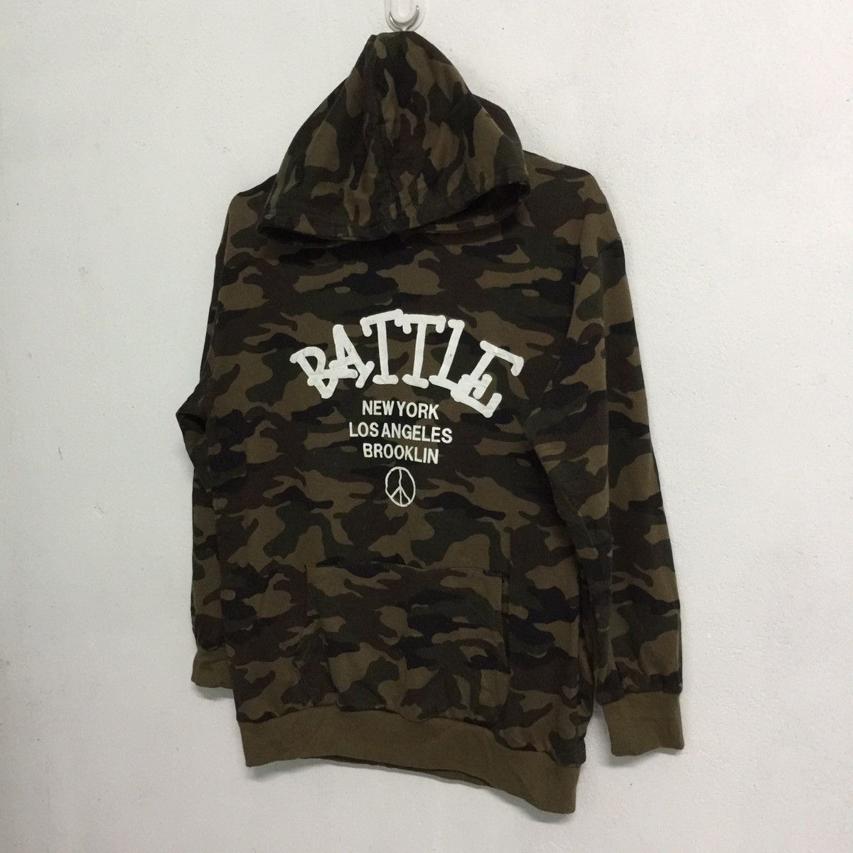 Japanese Brand Browny hoodie camouflage spellout Battle New York Size US M / EU 48-50 / 2 - 2 Thumbnail
