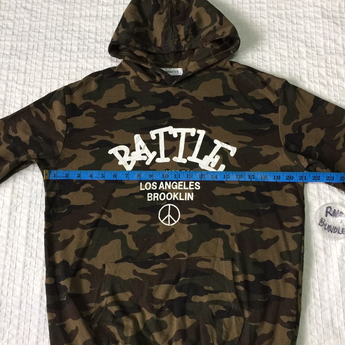 Japanese Brand Browny hoodie camouflage spellout Battle New York Size US M / EU 48-50 / 2 - 13 Thumbnail