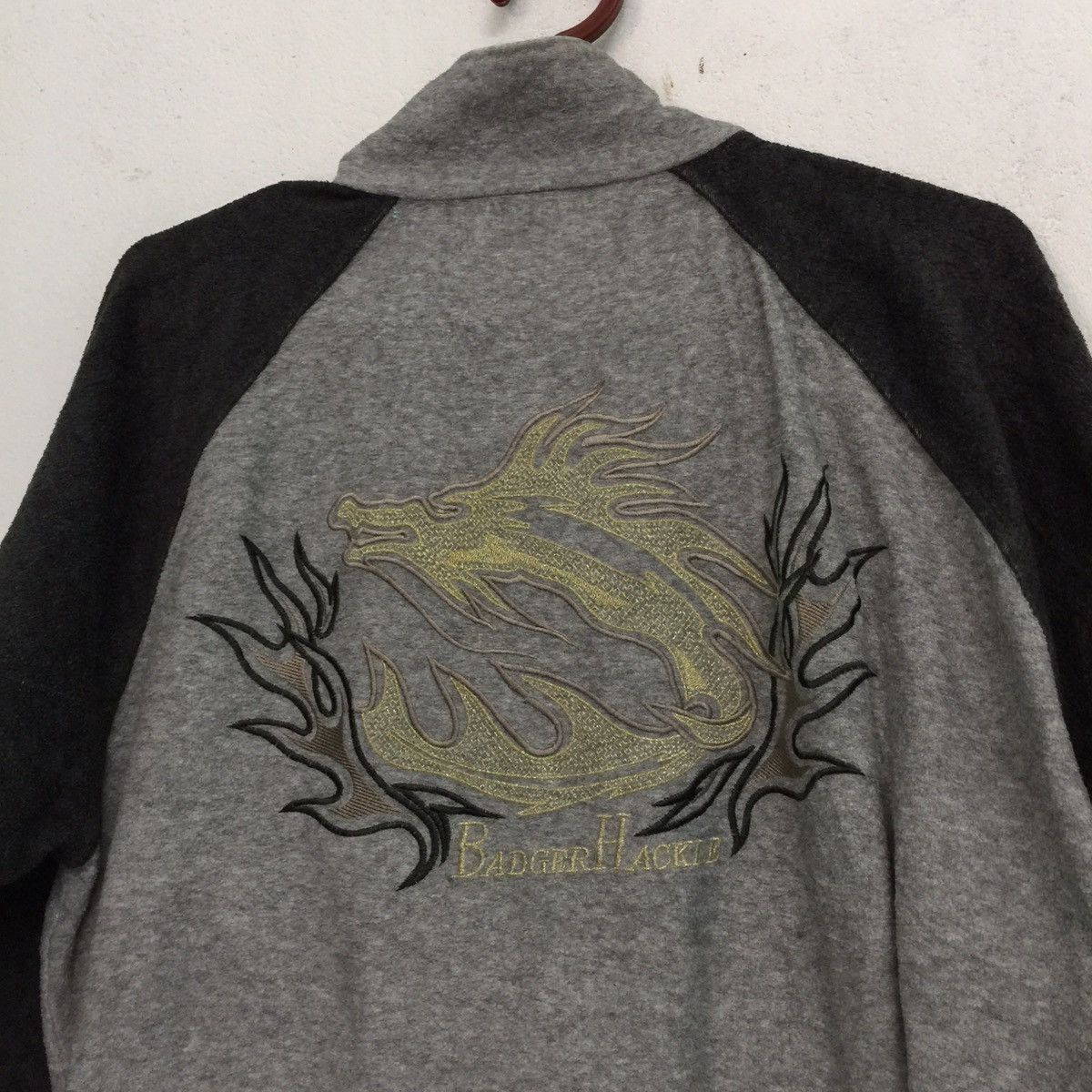 Japanese Brand Vintage Embroidered Dragon Badger hackle Jacket Size US M / EU 48-50 / 2 - 4 Thumbnail
