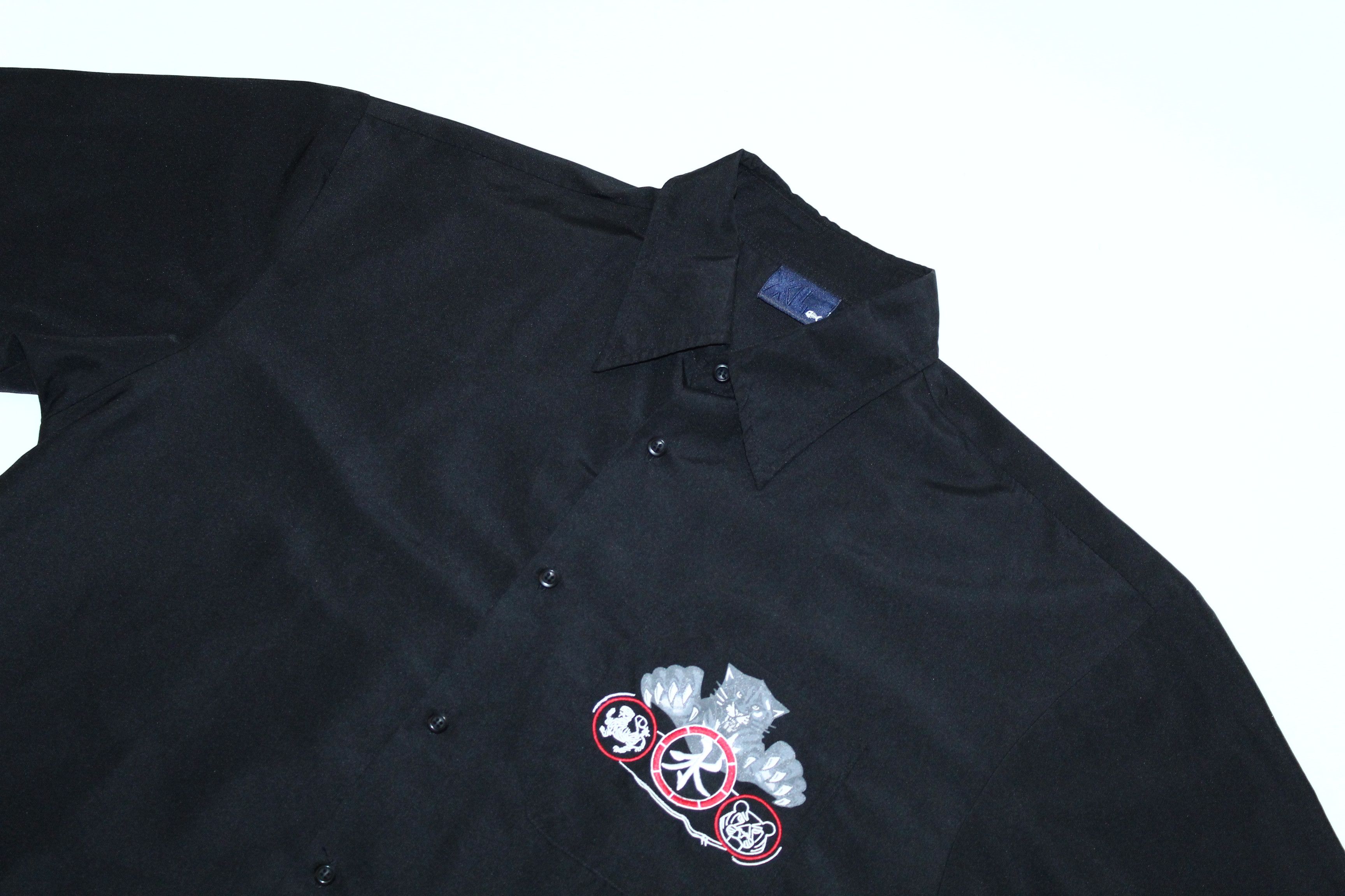 Japanese Brand VTG🔥 Fishbone Japanese Panther Printed Baggy Shirt Size US XL / EU 56 / 4 - 3 Thumbnail