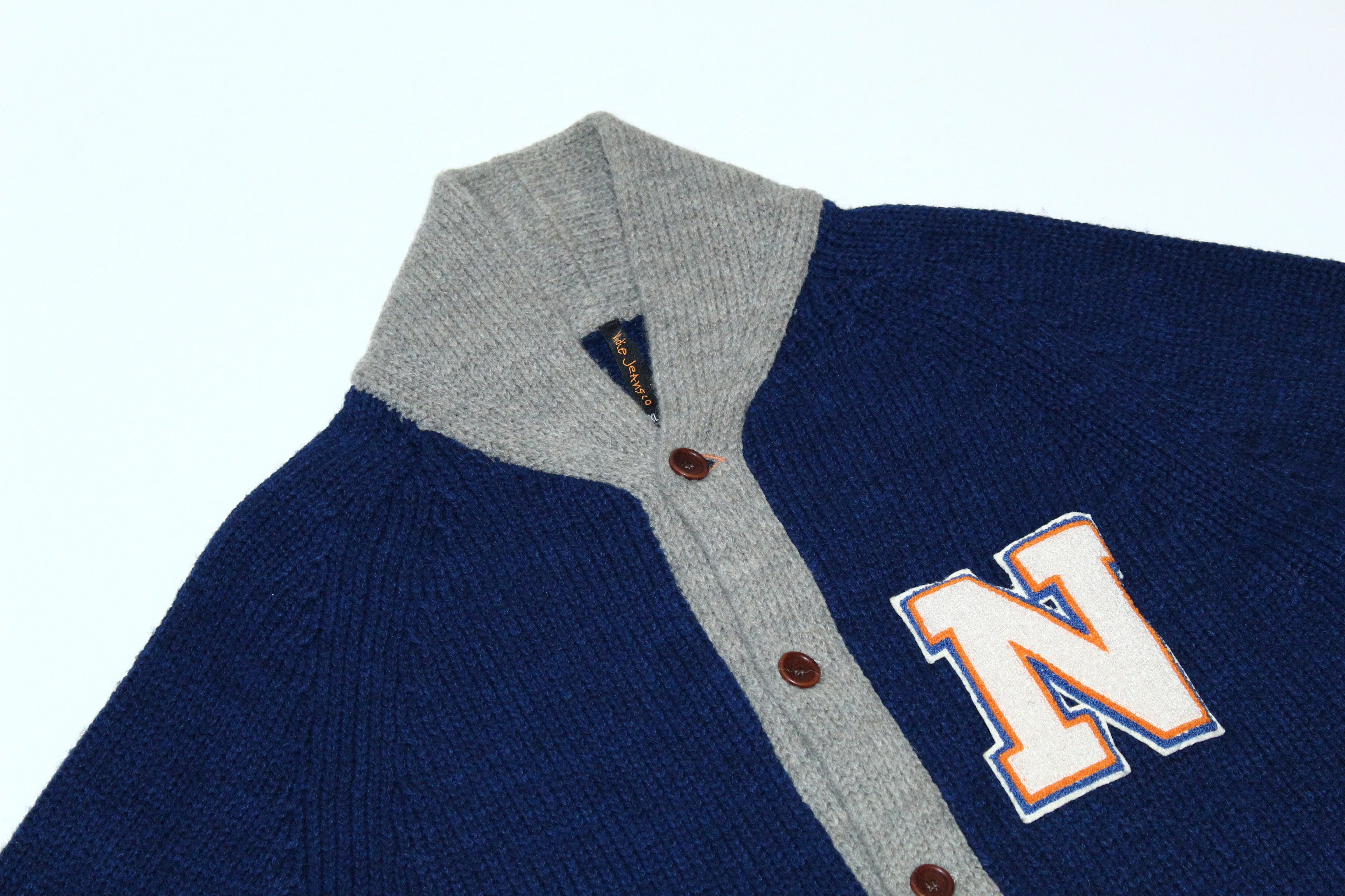Nudie Jeans Nudie Jeans Co. Logo Embroidery Cable Knit Blend Cardigan Size US XL / EU 56 / 4 - 3 Thumbnail