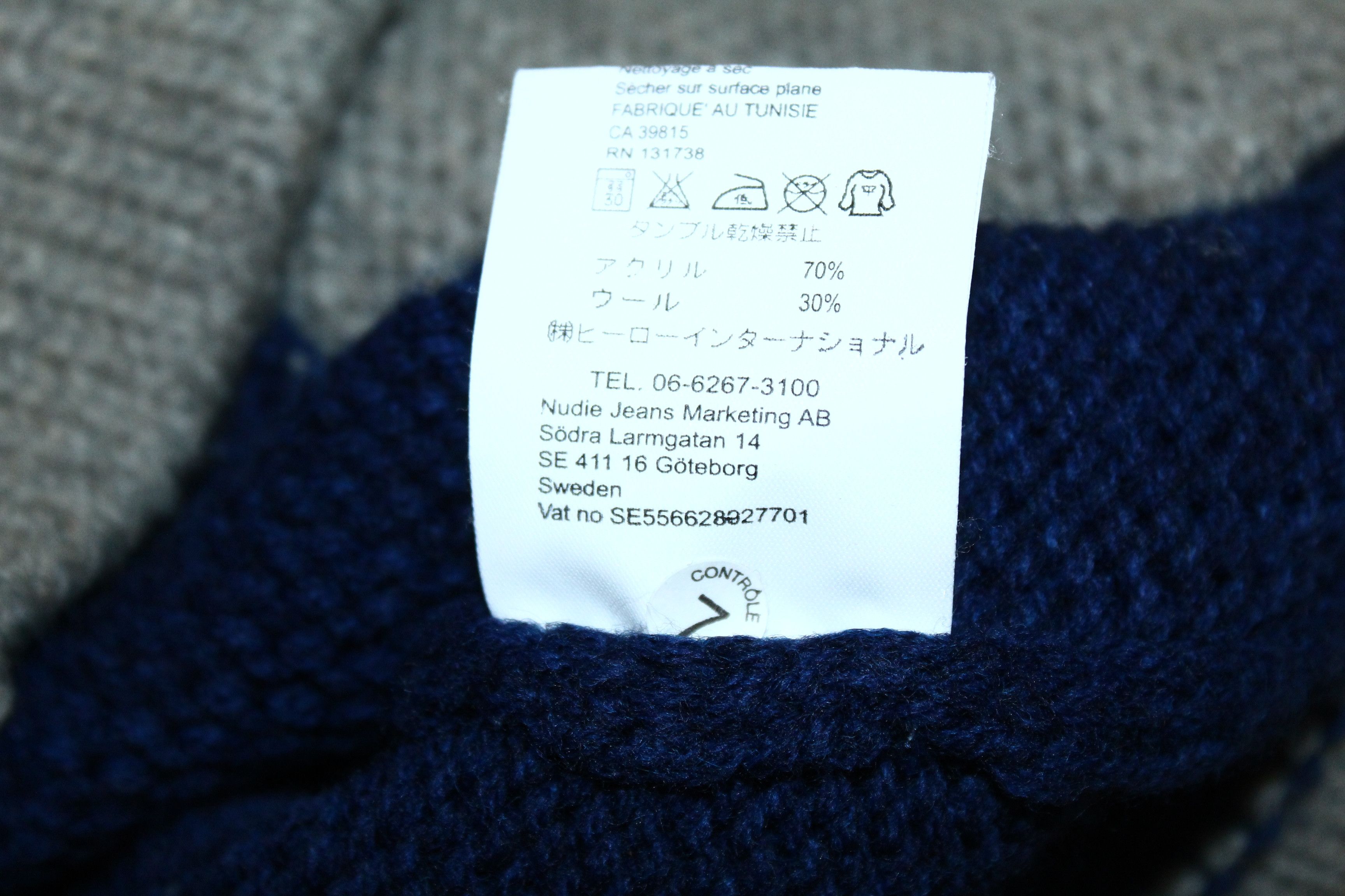 Nudie Jeans Nudie Jeans Co. Logo Embroidery Cable Knit Blend Cardigan Size US XL / EU 56 / 4 - 6 Thumbnail