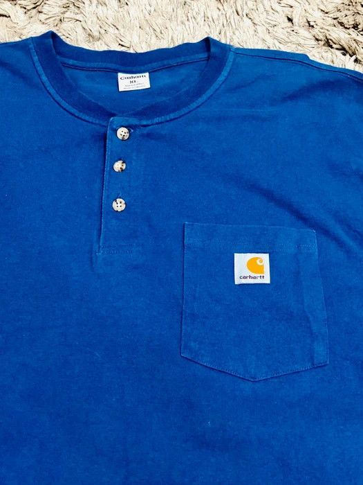 Carhartt × Vintage Vintage Carhartt Long Sleeve Single Pocket T Shirt Size US XL / EU 56 / 4 - 1 Thumbnail