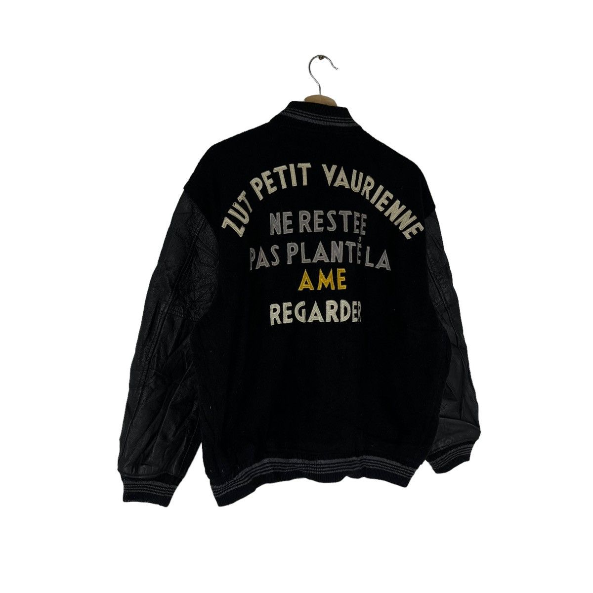 Japanese Brand VINTAGE VARSITY JACKET LEATHER ZUT PETIT INSPIRE BAPE Size US L / EU 52-54 / 3 - 8 Thumbnail