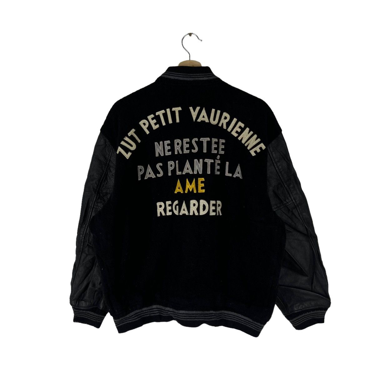 Japanese Brand VINTAGE VARSITY JACKET LEATHER ZUT PETIT INSPIRE BAPE Size US L / EU 52-54 / 3 - 1 Thumbnail