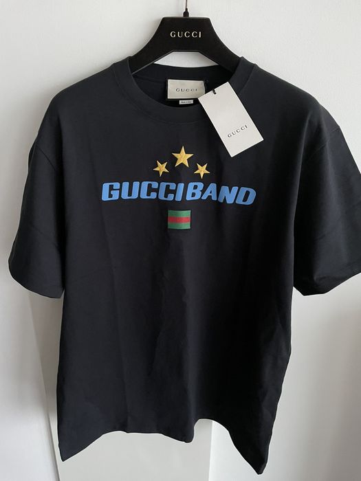 Gucci NEW Rare Sold Out Super Runway Gucci Band Logo Tee T shirt