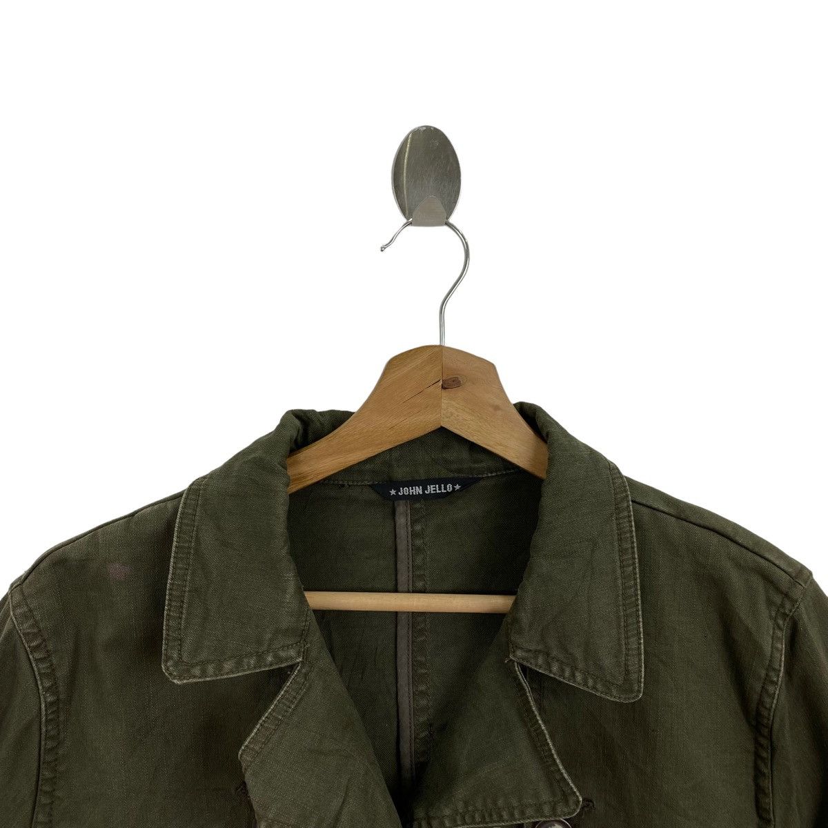 Japanese Brand JOHN JELLO Japanese Brand Punk Button Up Green Jeans Jacket Size US L / EU 52-54 / 3 - 2 Thumbnail