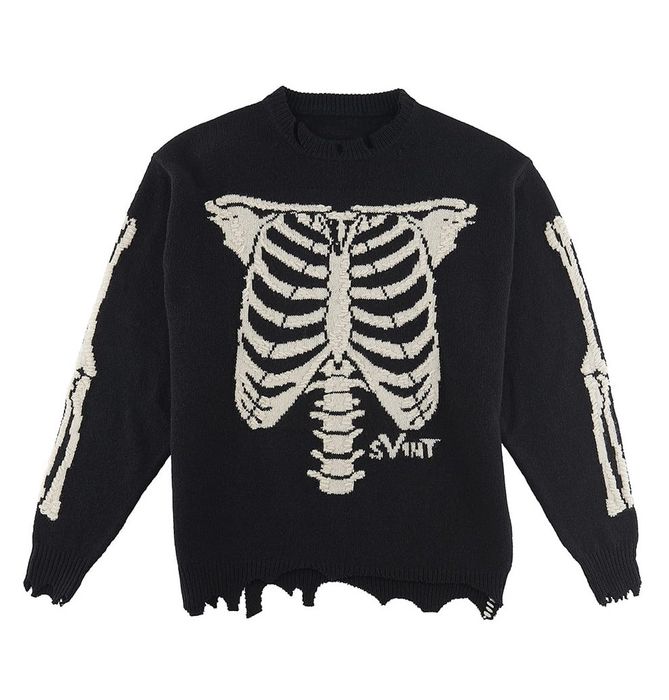 Saint Michael SAINT Mxxxxxx Michael VLONE VL bone knit black new