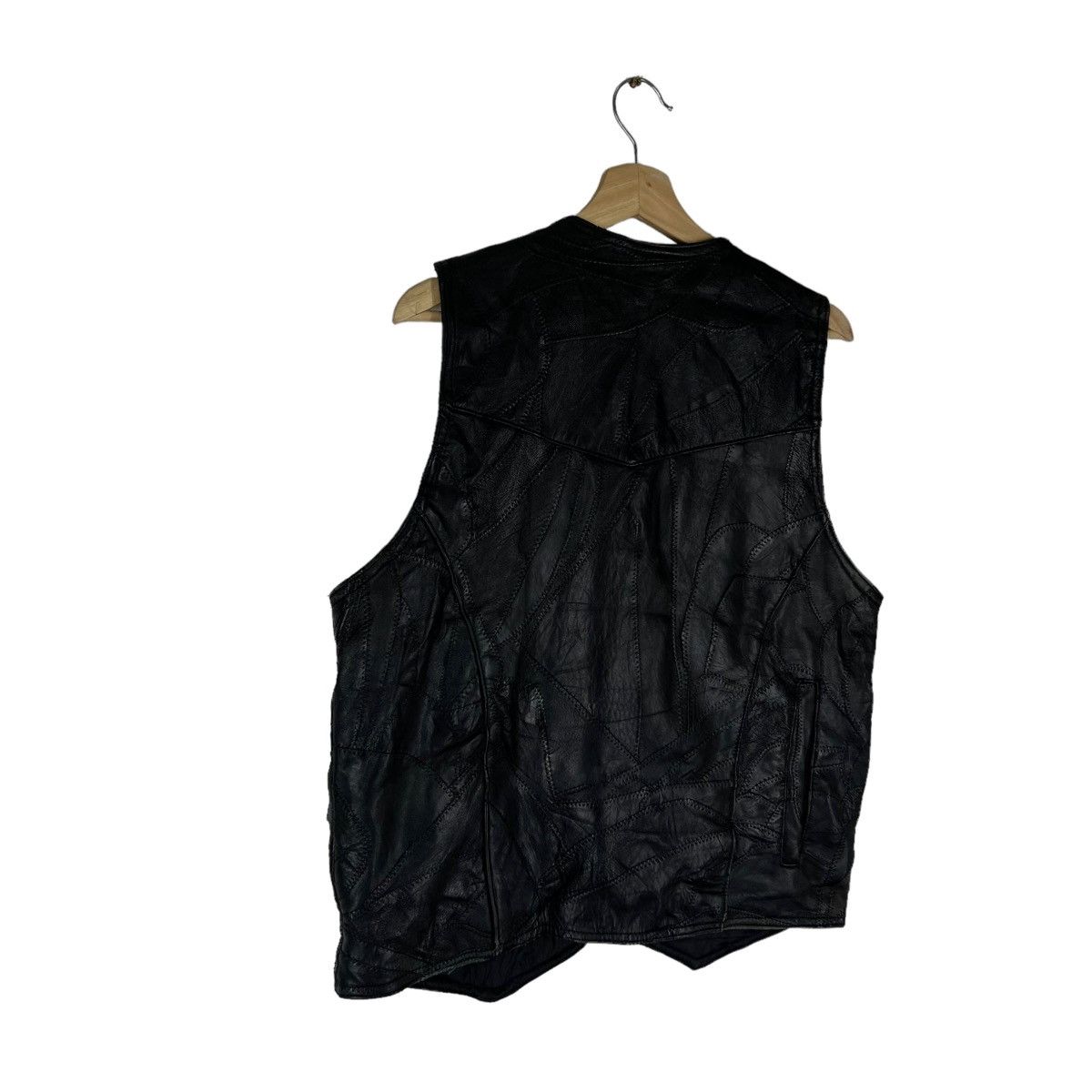 Japanese Brand VINTAGE LEATHER VEST PATCH WORK DESIGN JAPAN MADE Size US M / EU 48-50 / 2 - 2 Thumbnail