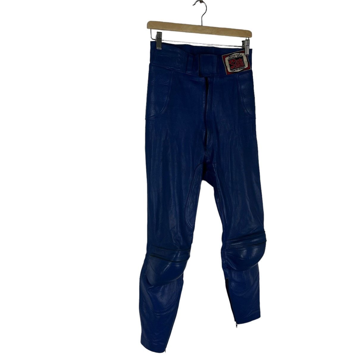 Genuine Leather VINTAGE MOTORCYCLE RACING WEAR SATO TOKYO JAPAN LEATHER PANT Size US 28 / EU 44 - 5 Thumbnail