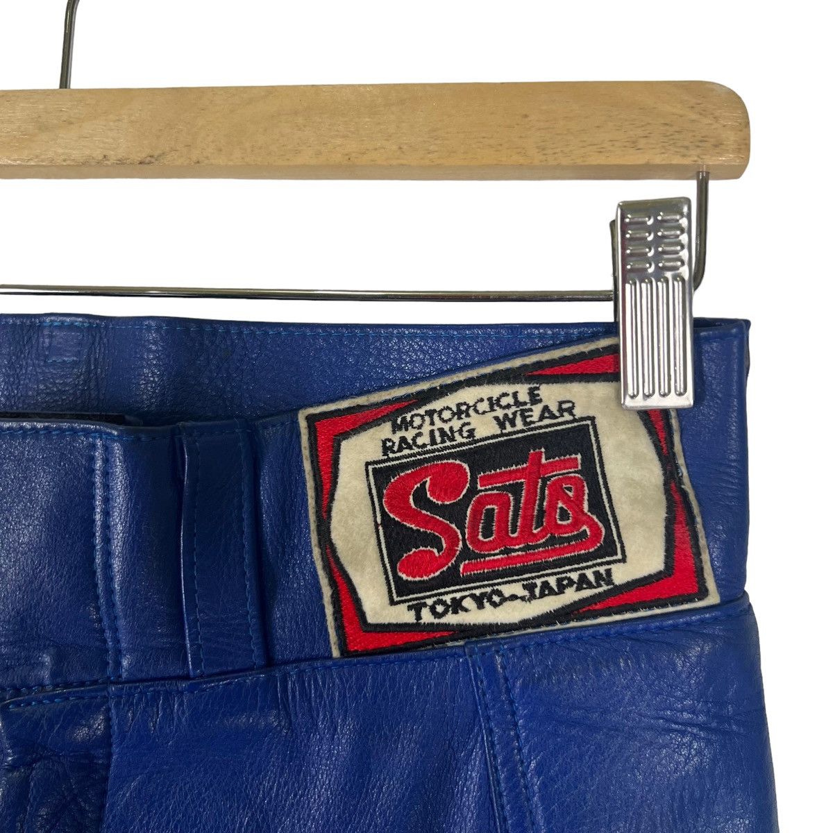 Genuine Leather VINTAGE MOTORCYCLE RACING WEAR SATO TOKYO JAPAN LEATHER PANT Size US 28 / EU 44 - 9 Thumbnail