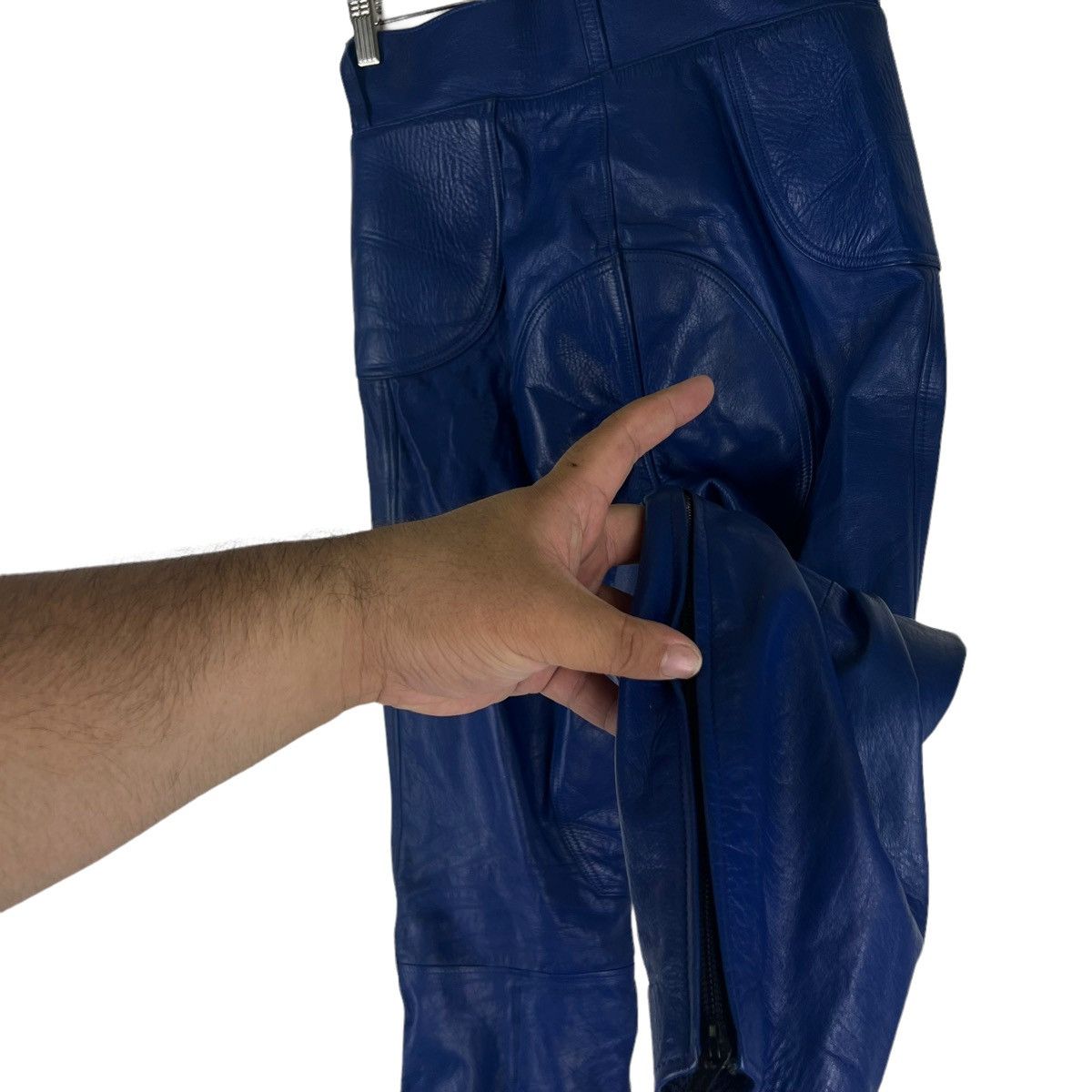 Genuine Leather VINTAGE MOTORCYCLE RACING WEAR SATO TOKYO JAPAN LEATHER PANT Size US 28 / EU 44 - 12 Thumbnail