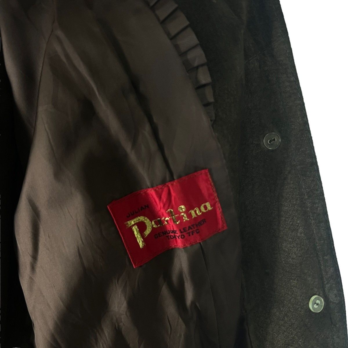 Japanese Brand VINTAGE TRENCH LEATHER JACKET DOUBLE BREAST PARTINA TOKYO Size S / US 4 / IT 40 - 9 Thumbnail