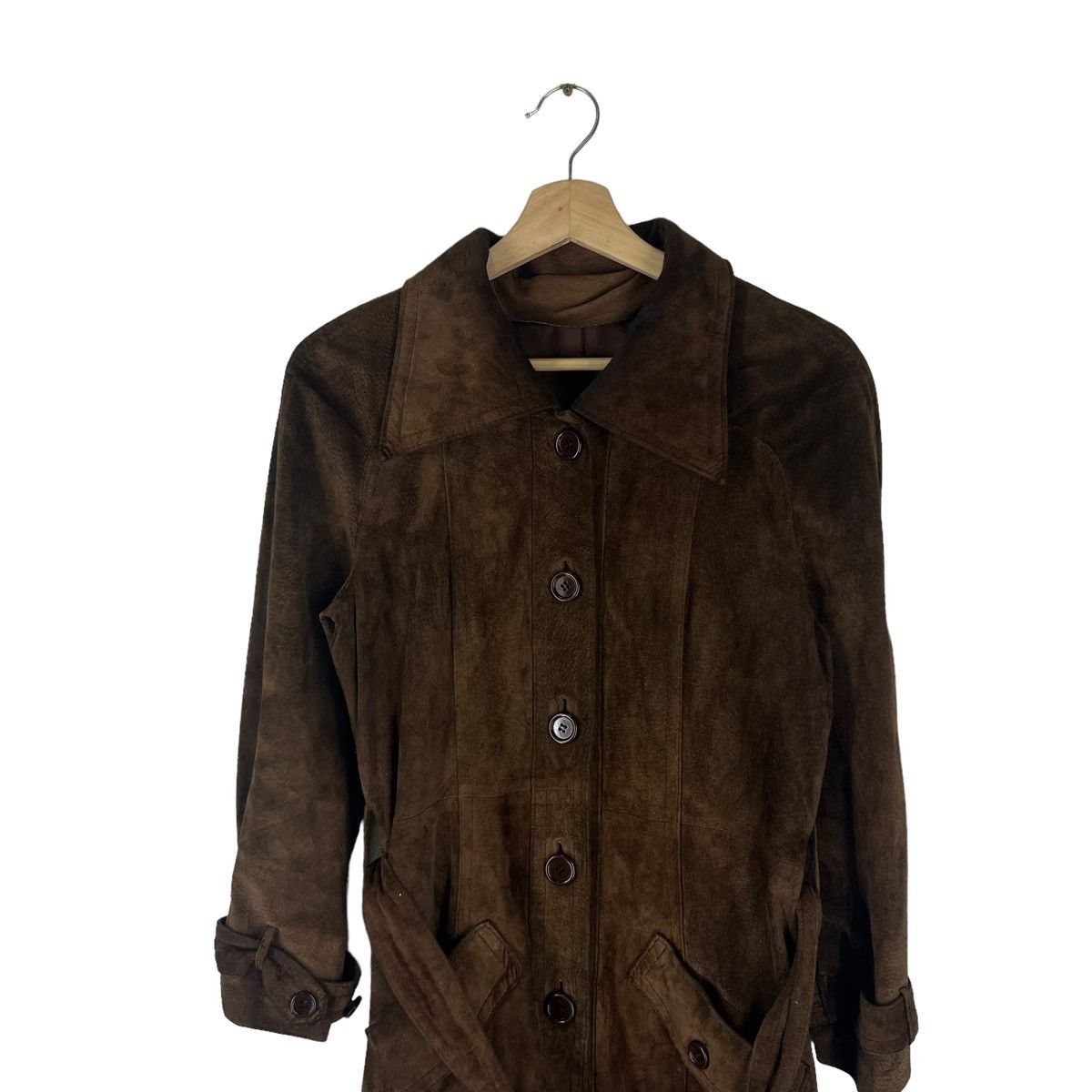 Japanese Brand VINTAGE TRENCH LEATHER JACKET DOUBLE BREAST PARTINA TOKYO Size S / US 4 / IT 40 - 5 Thumbnail