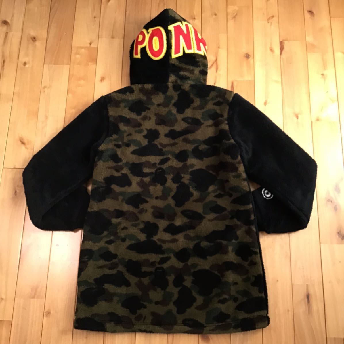Bape BAPE Boar shark full zip hoodie black × 1st camo green Size US M / EU 48-50 / 2 - 2 Thumbnail
