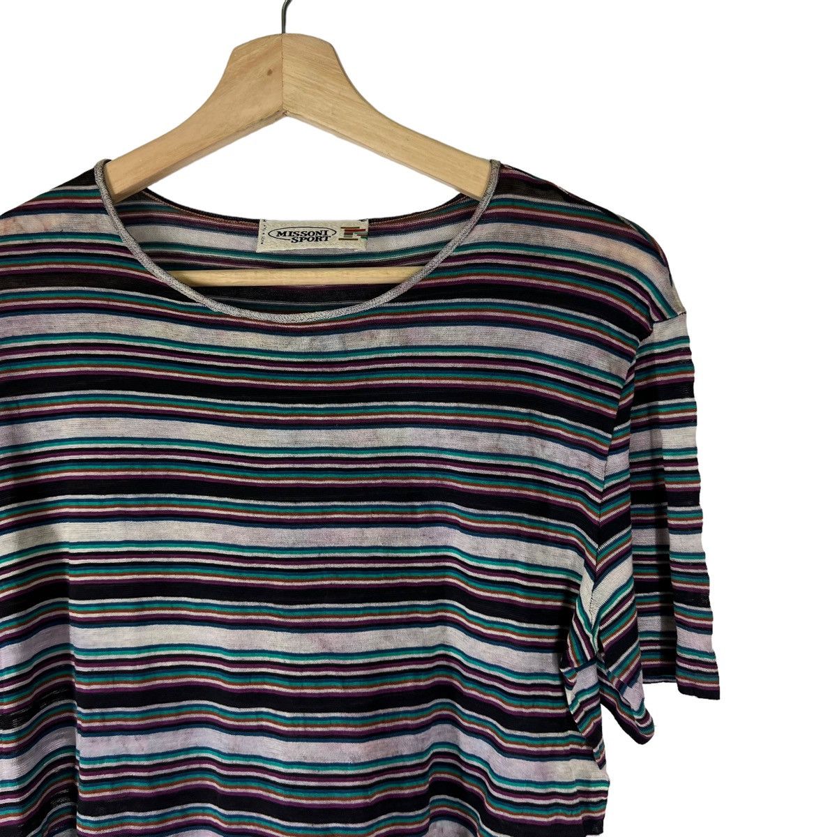 Missoni VINTAGE MISSONI SPORT MADE IN ITALY STRIPED TEE Size US S / EU 44-46 / 1 - 5 Thumbnail