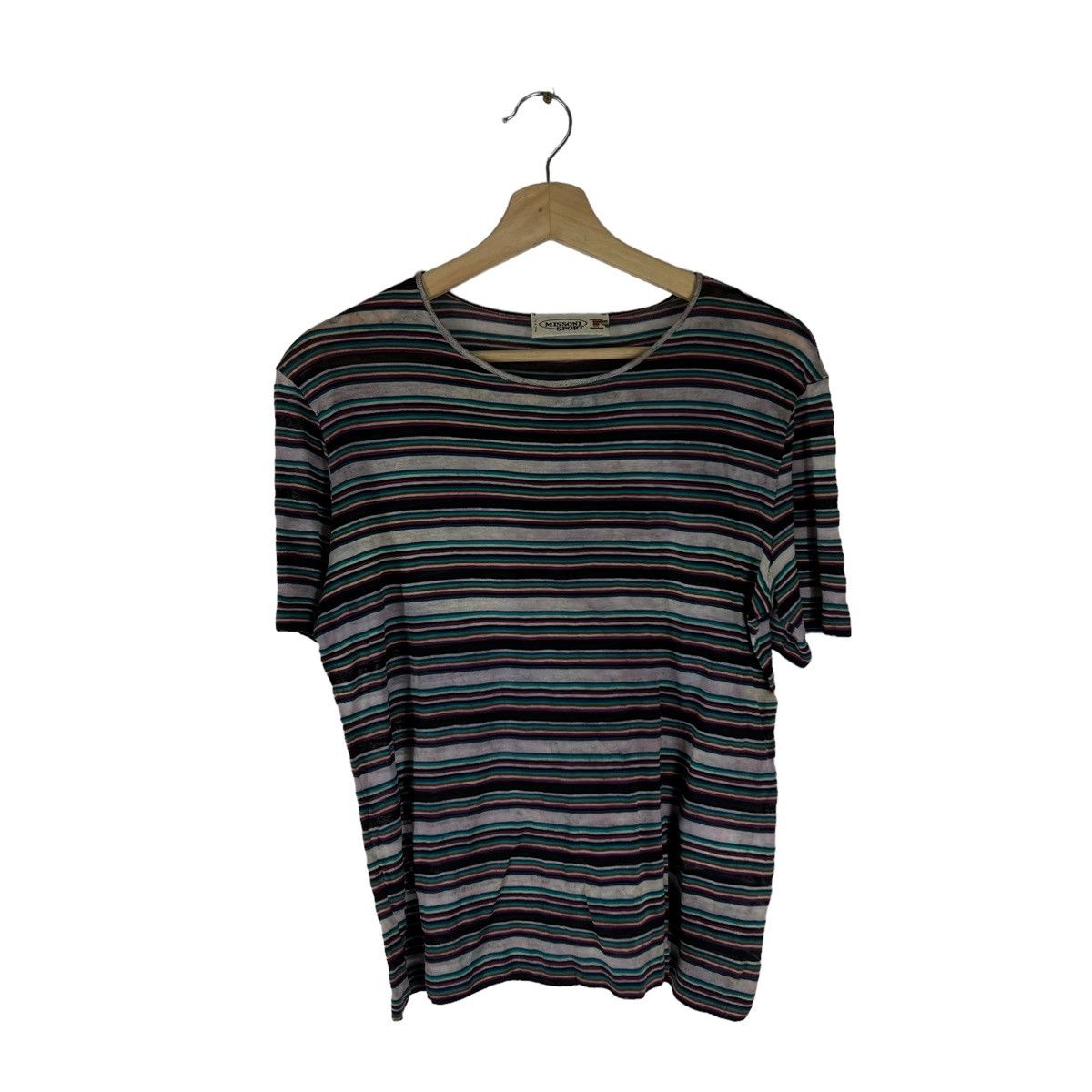 Missoni VINTAGE MISSONI SPORT MADE IN ITALY STRIPED TEE Size US S / EU 44-46 / 1 - 1 Thumbnail