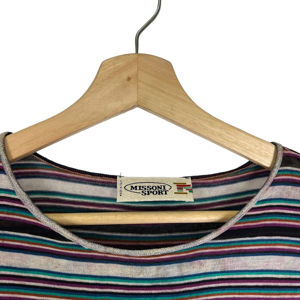 Missoni VINTAGE MISSONI SPORT MADE IN ITALY STRIPED TEE Size US S / EU 44-46 / 1 - 4 Thumbnail