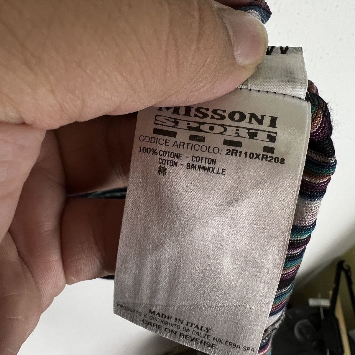 Missoni VINTAGE MISSONI SPORT MADE IN ITALY STRIPED TEE Size US S / EU 44-46 / 1 - 8 Thumbnail
