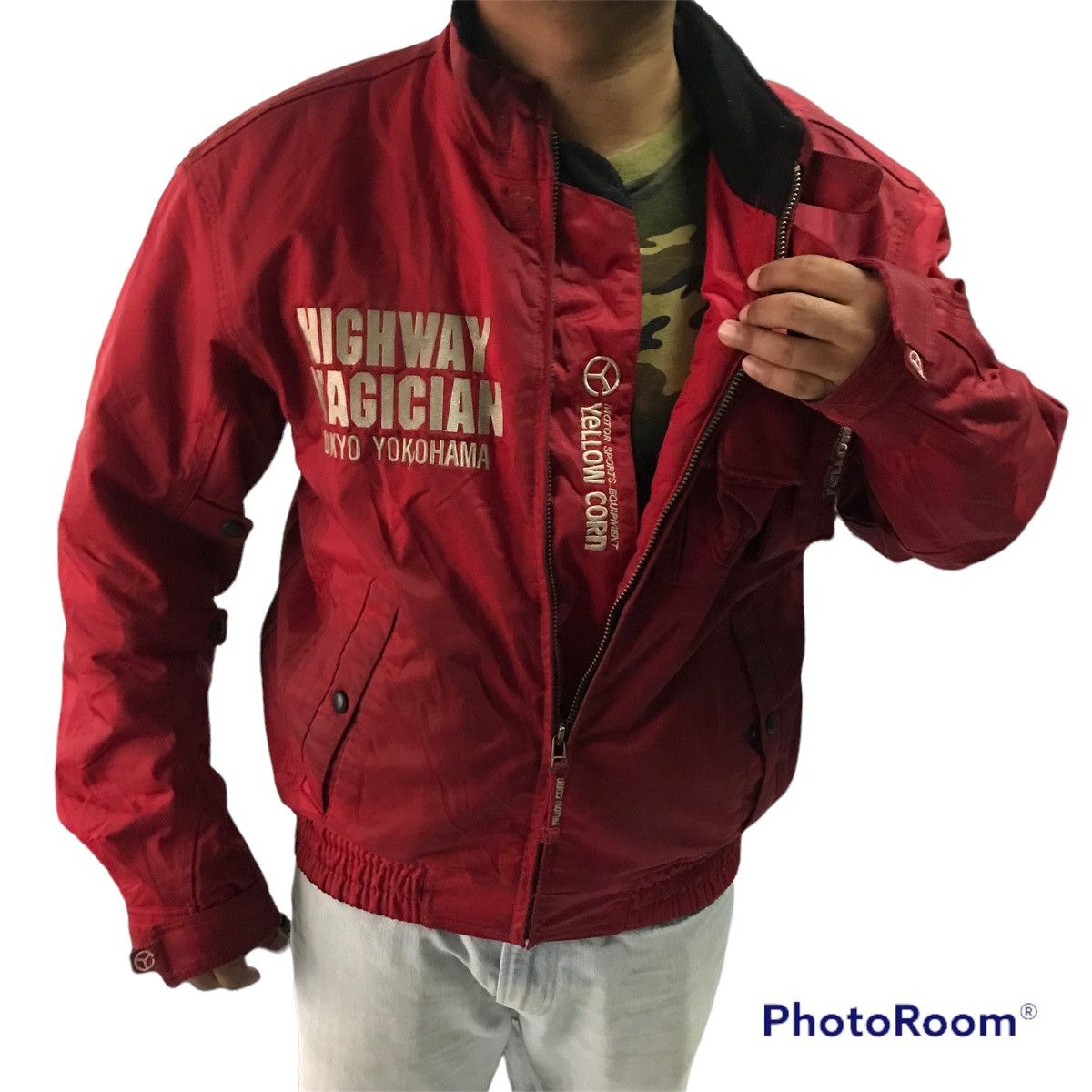 Japanese Brand Yellow corn motorsports equipment bomber style jacket Size US L / EU 52-54 / 3 - 3 Thumbnail