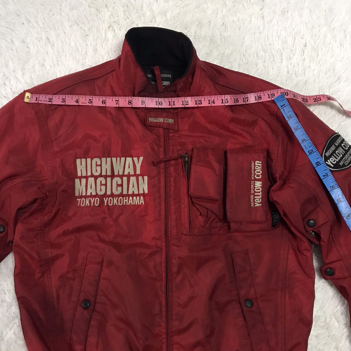 Japanese Brand Yellow corn motorsports equipment bomber style jacket Size US L / EU 52-54 / 3 - 21 Thumbnail