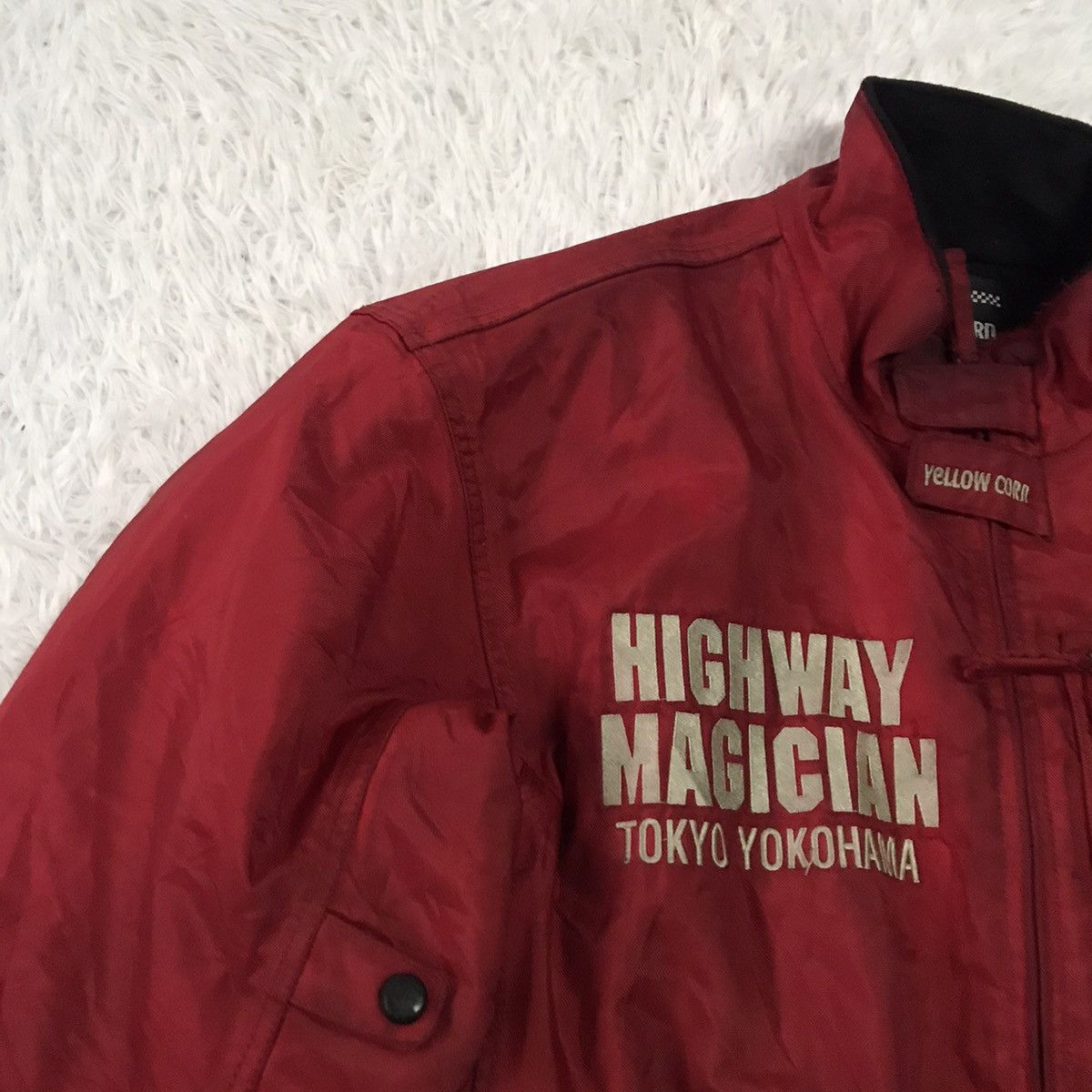 Japanese Brand Yellow corn motorsports equipment bomber style jacket Size US L / EU 52-54 / 3 - 16 Thumbnail