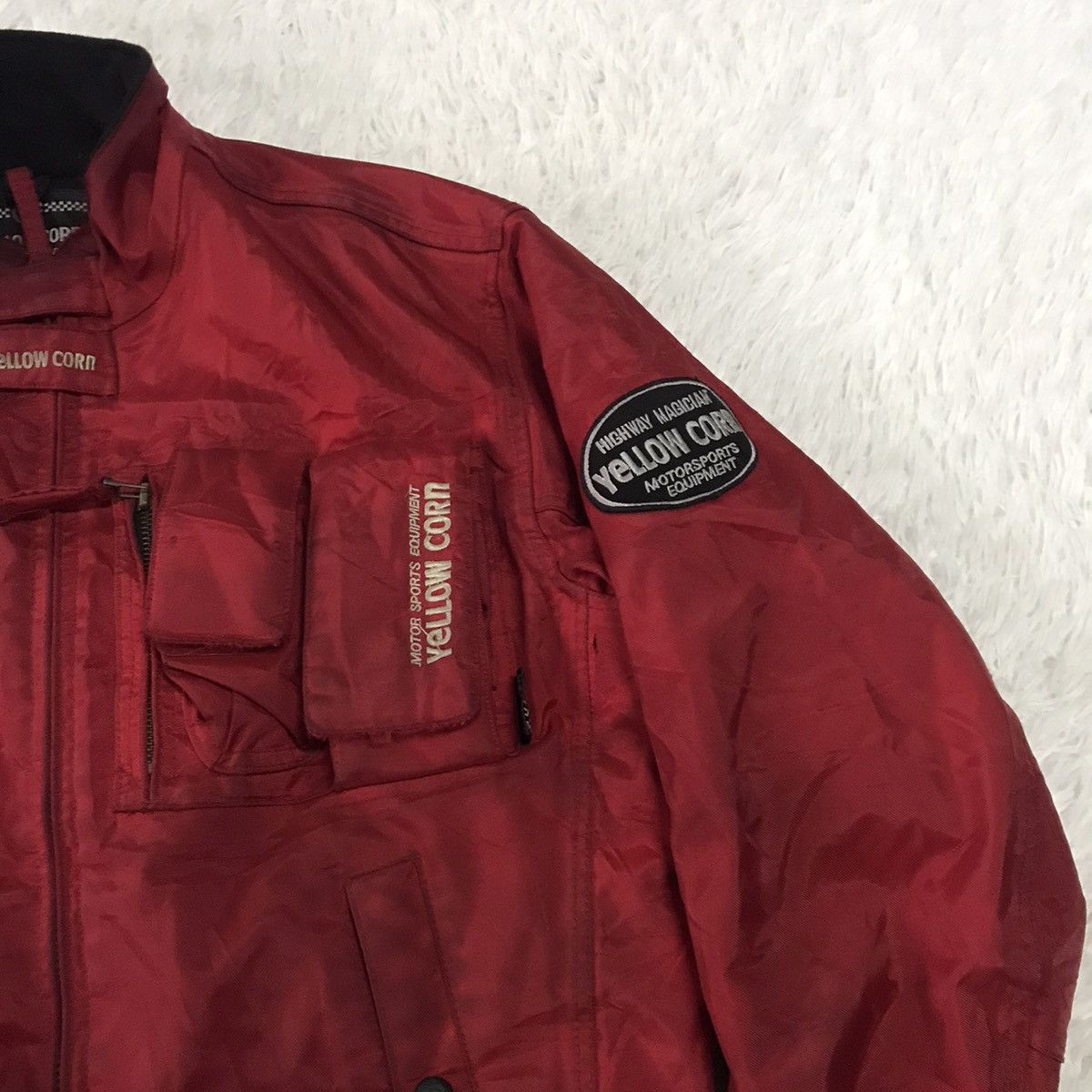 Japanese Brand Yellow corn motorsports equipment bomber style jacket Size US L / EU 52-54 / 3 - 19 Thumbnail