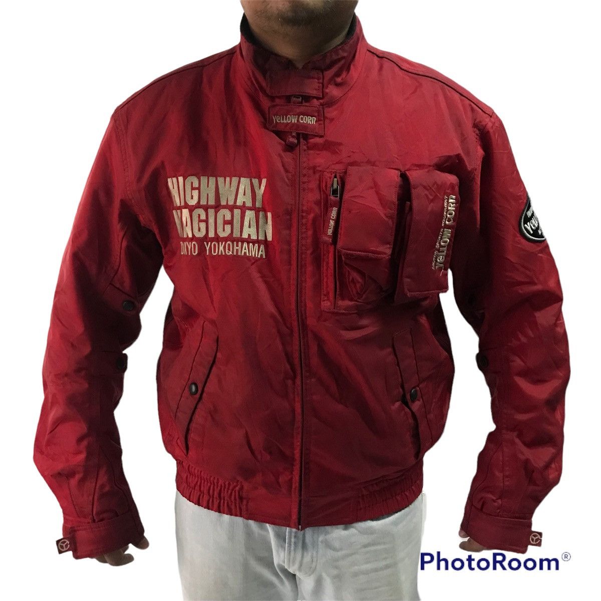 Japanese Brand Yellow corn motorsports equipment bomber style jacket Size US L / EU 52-54 / 3 - 2 Thumbnail