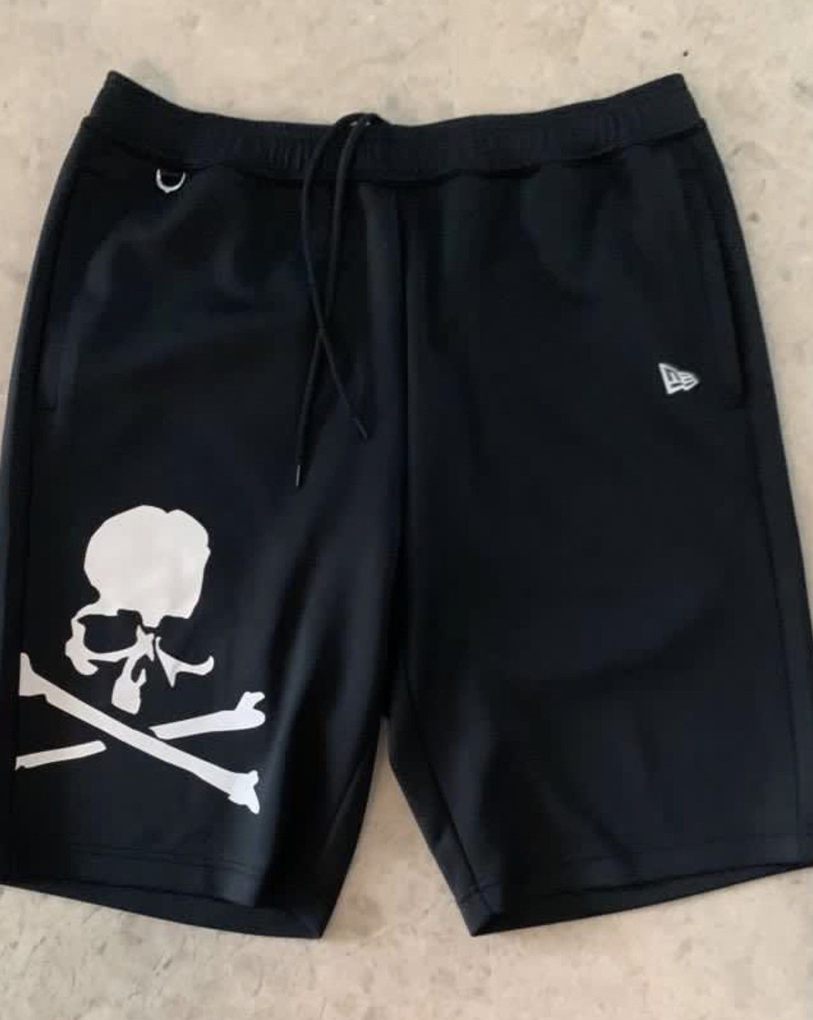 image of Mastermind Japan x New Era Ss22 Polyester Drawstring Shorts in Black, Men's (Size 34)