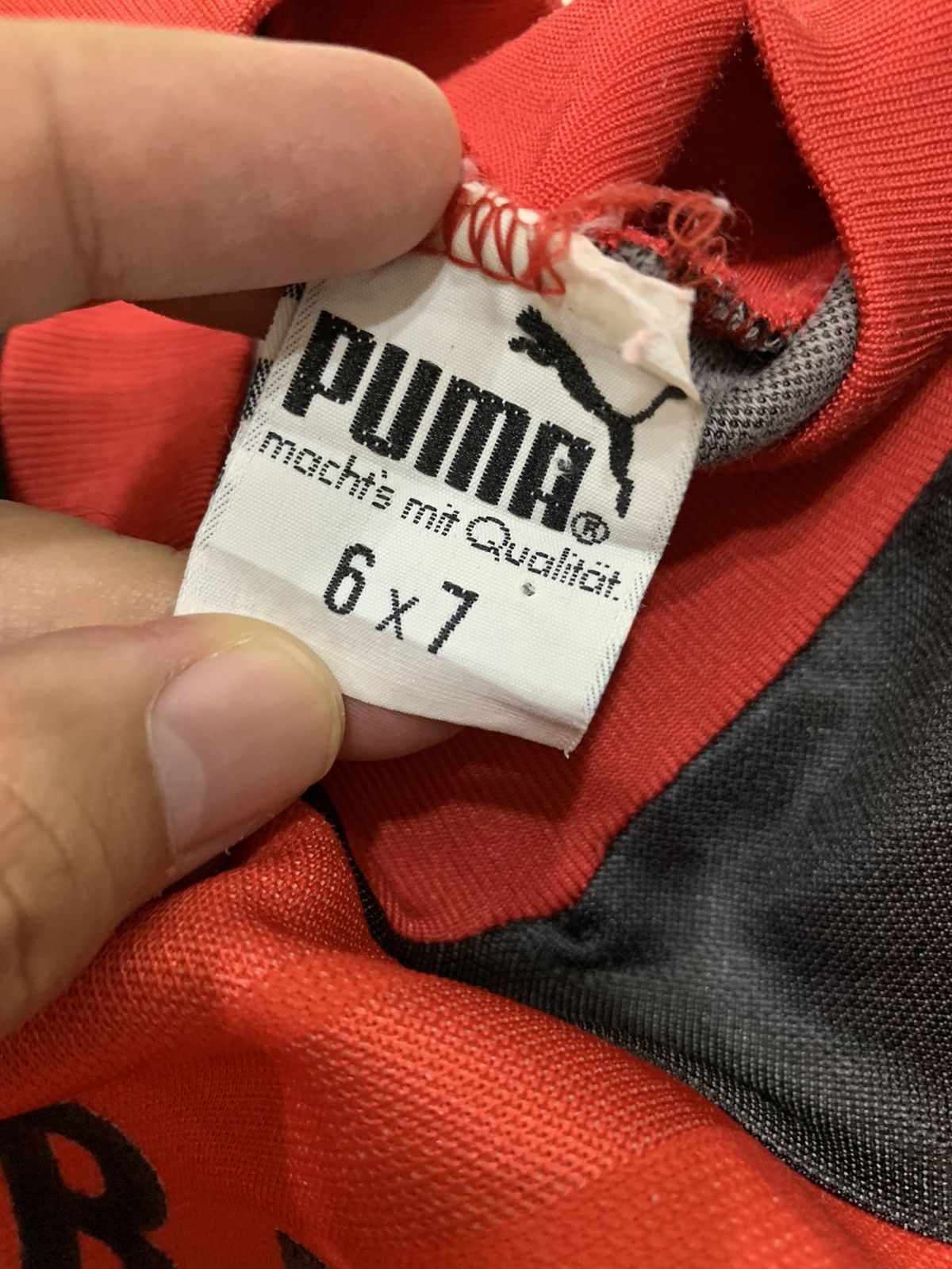 Puma × Vintage VINTAGEDEALS! 1980s J.S MANDEREN FRANCE FOOTBAL JERSEY Size US L / EU 52-54 / 3 - 6 Thumbnail