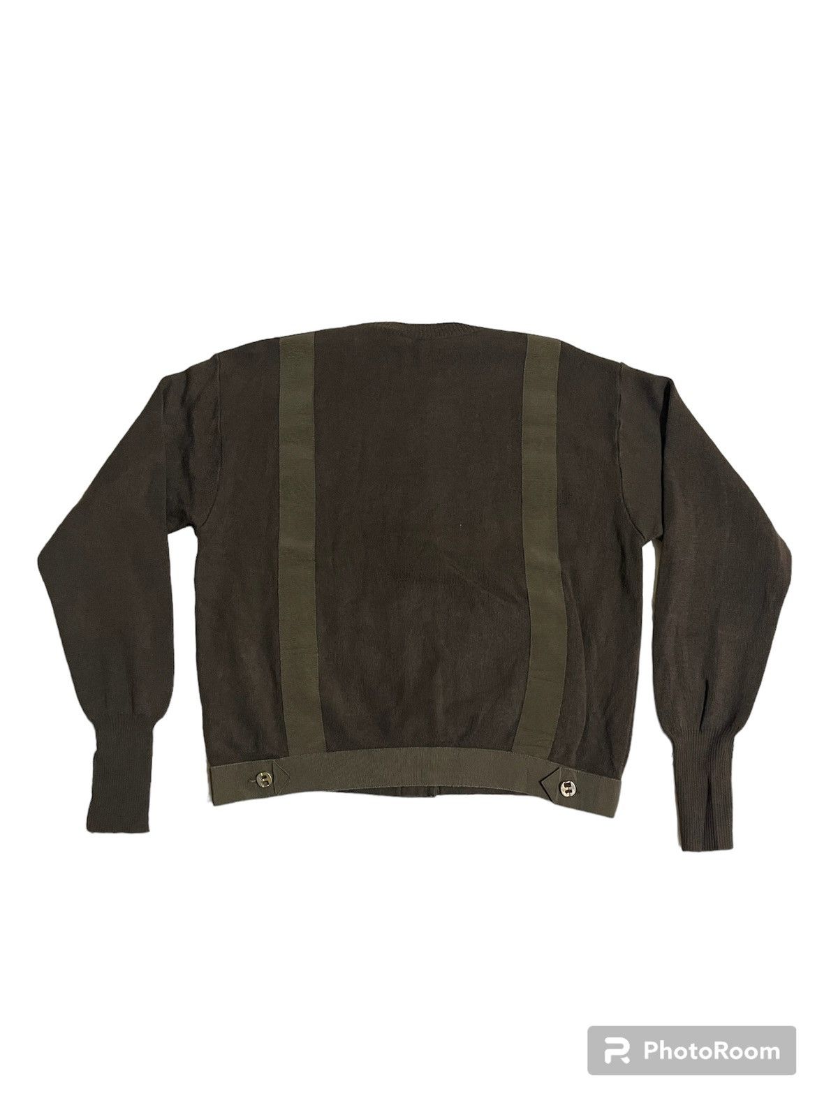 Salvatore Ferragamo × Vintage Salvatore Ferragamo Wool Sweatshirt Button Long Sleeve Italy Size S / US 4 / IT 40 - 2 Thumbnail