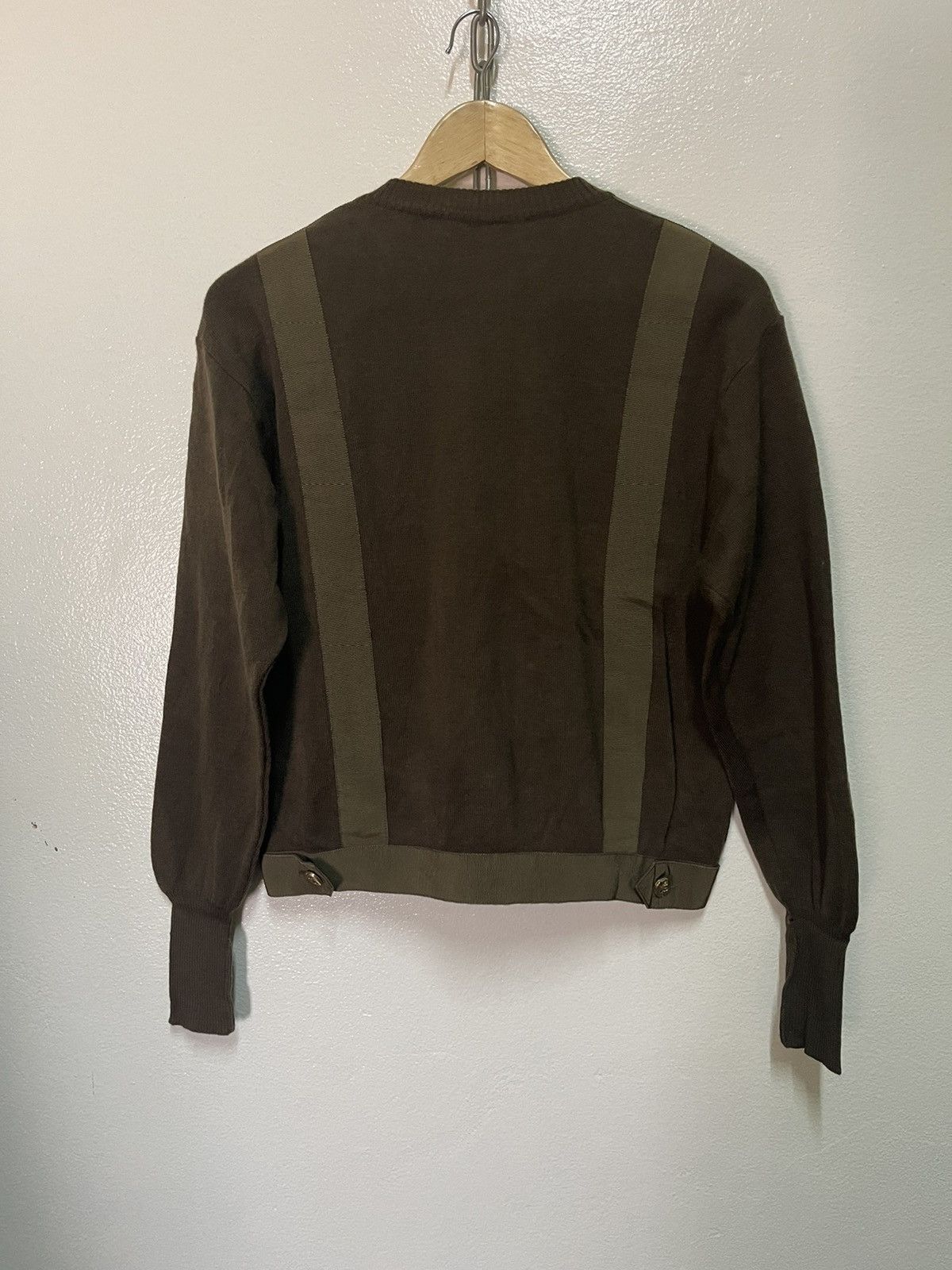 Salvatore Ferragamo × Vintage Salvatore Ferragamo Wool Sweatshirt Button Long Sleeve Italy Size S / US 4 / IT 40 - 13 Thumbnail