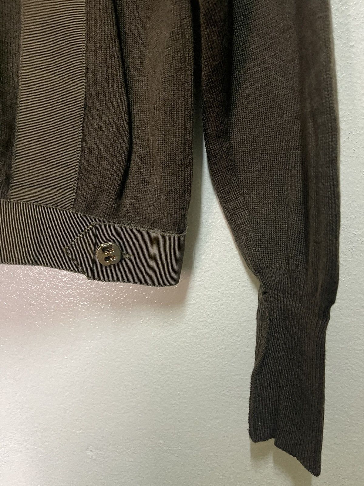 Salvatore Ferragamo × Vintage Salvatore Ferragamo Wool Sweatshirt Button Long Sleeve Italy Size S / US 4 / IT 40 - 17 Thumbnail