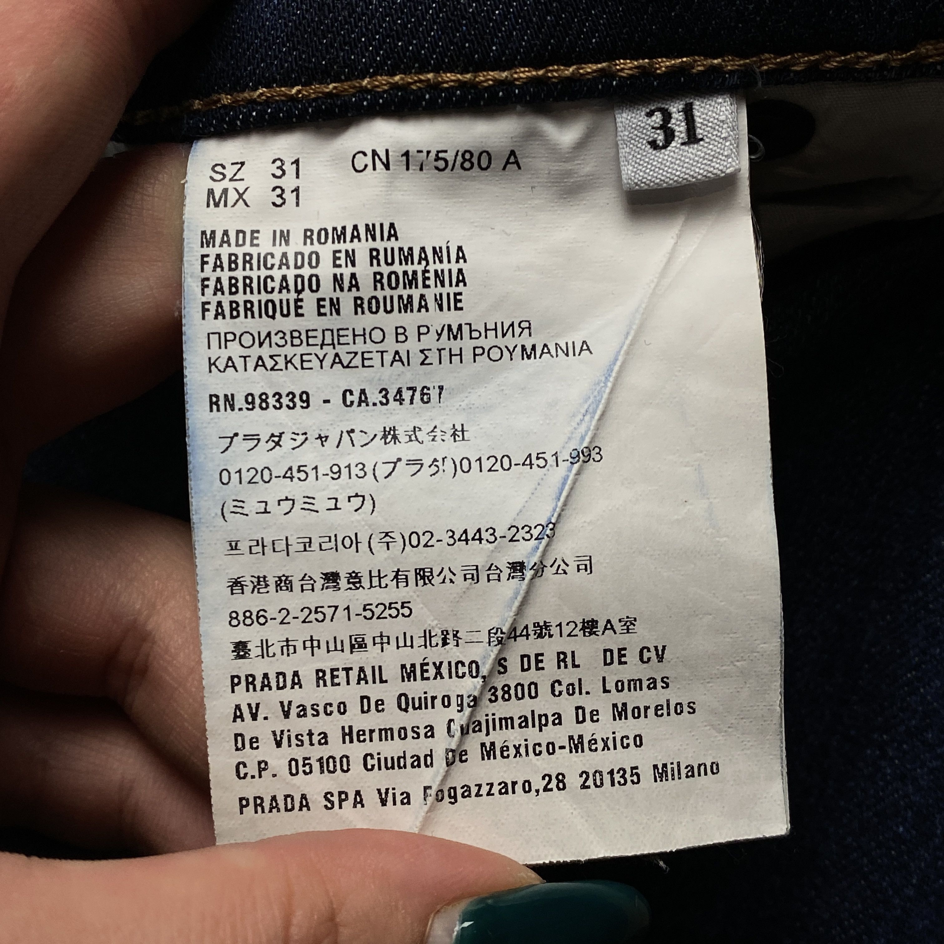 Prada Men’s Jeans Pants Prada Size 31 Size US 31 - 6 Thumbnail
