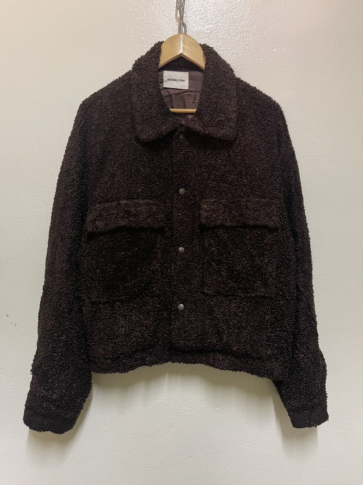 Japanese Brand × monkey time Monkey Time Workwear Boxy Fleece Button Jacket Fuzzy Size US S / EU 44-46 / 1 - 1 Thumbnail