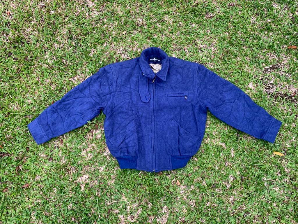 Ralph Lauren × Vintage Ralph Lauren zipper Jacket Wool Size M / US 6-8 / IT 42-44 - 3 Thumbnail