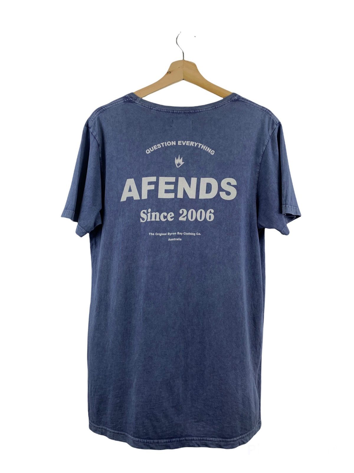 image of Afends Logo T-Shirt in Blue, Men's (Size Medium)