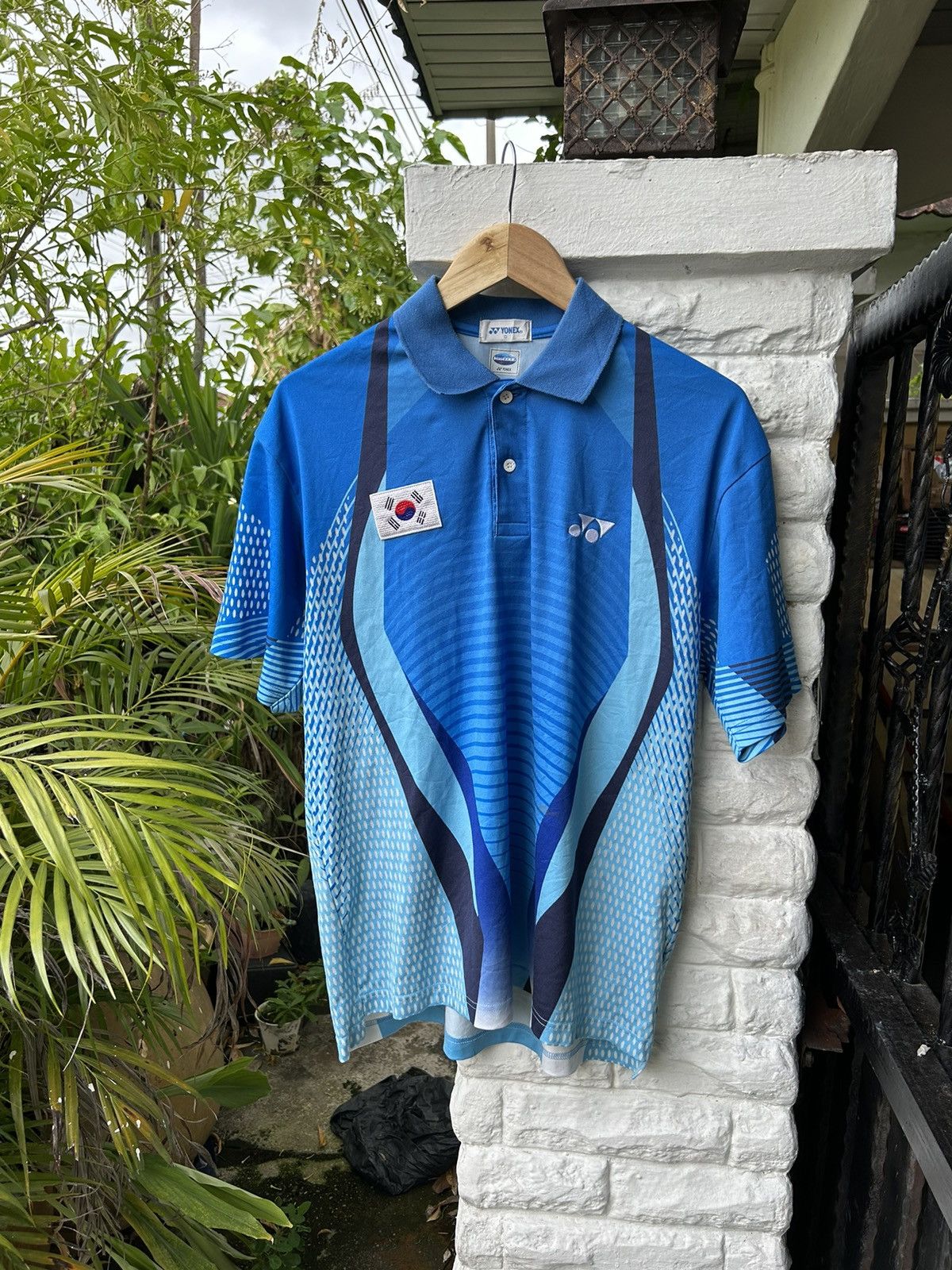 image of Yonex Korea Jersey in Blue Sea Cream, Men's (Size Large)