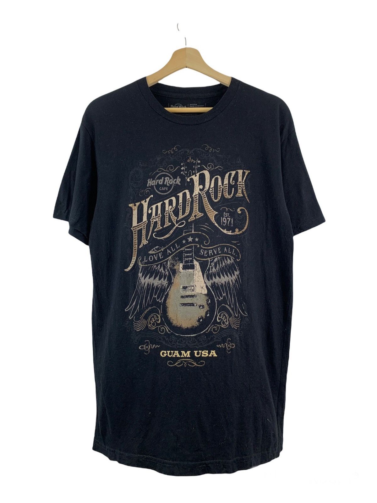 Hard Rock Cafe T-shirt Guam White Hard Rock Small Guahan
